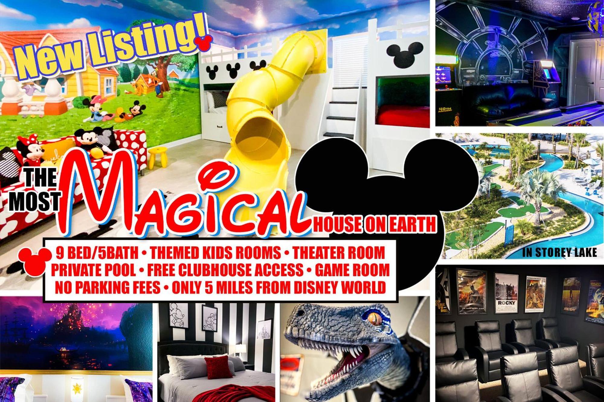Magical Family Vacation Home Near Disney World At Storey Lake, Star Wars Gameroom, Pool, Theater, Mickey Slide, Sleeps Up To 28 키시미 외부 사진